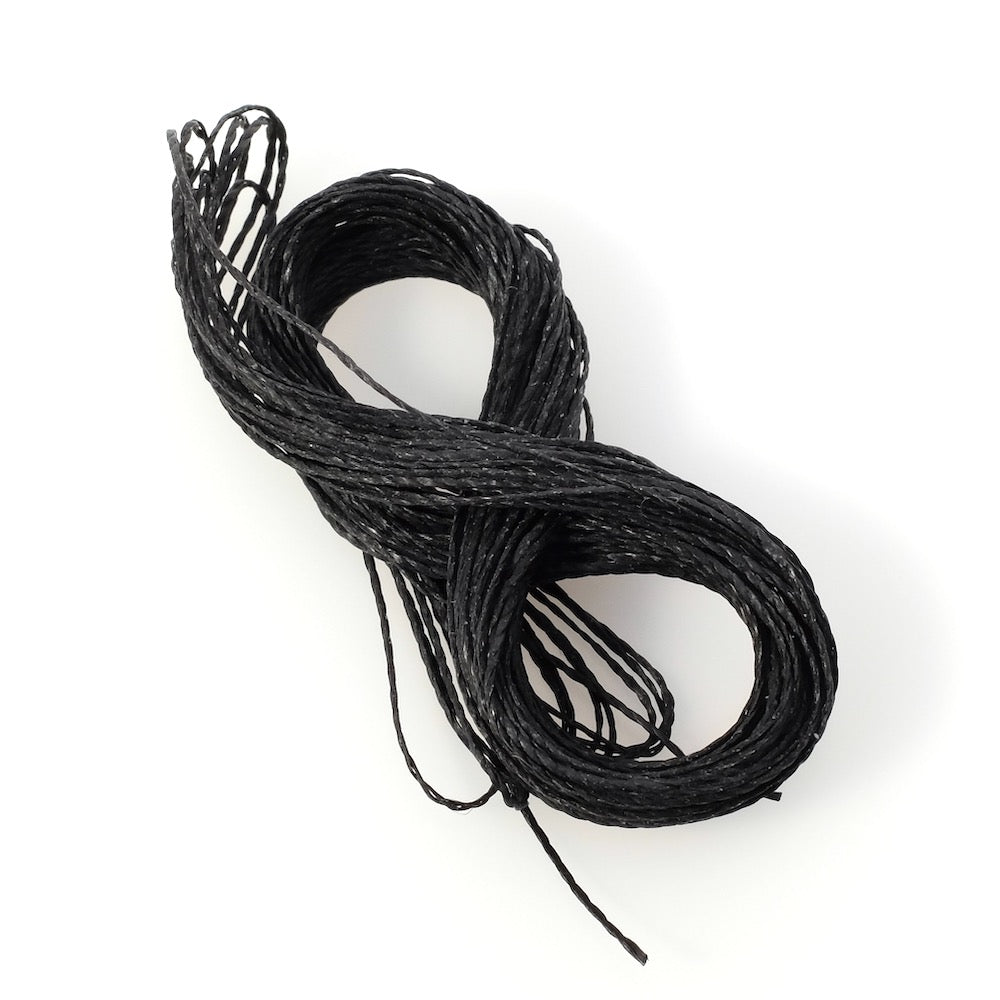 10 mètres de fil ciré Linhasita 0,5mm pour micro macramé - Noir