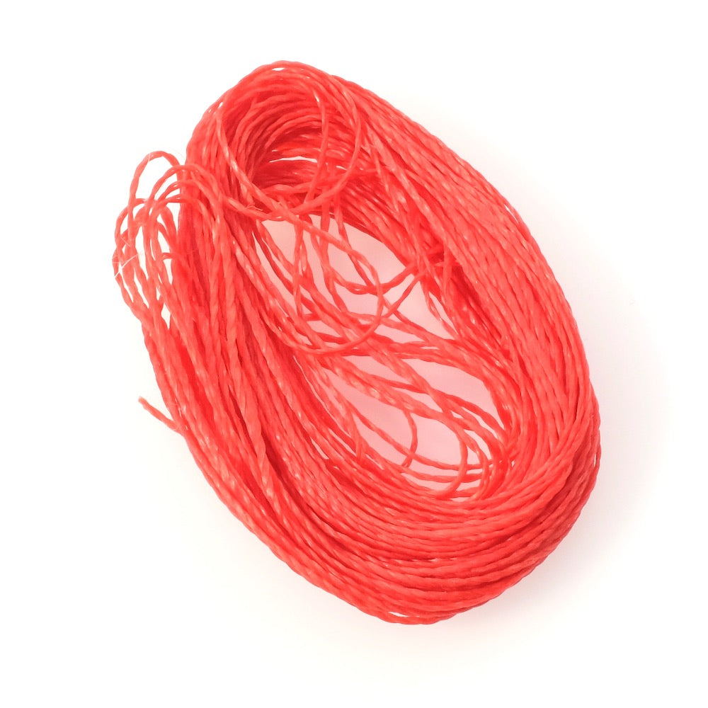 10 mètres de fil ciré Linhasita 0,5mm pour micro macramé - Rouge vif