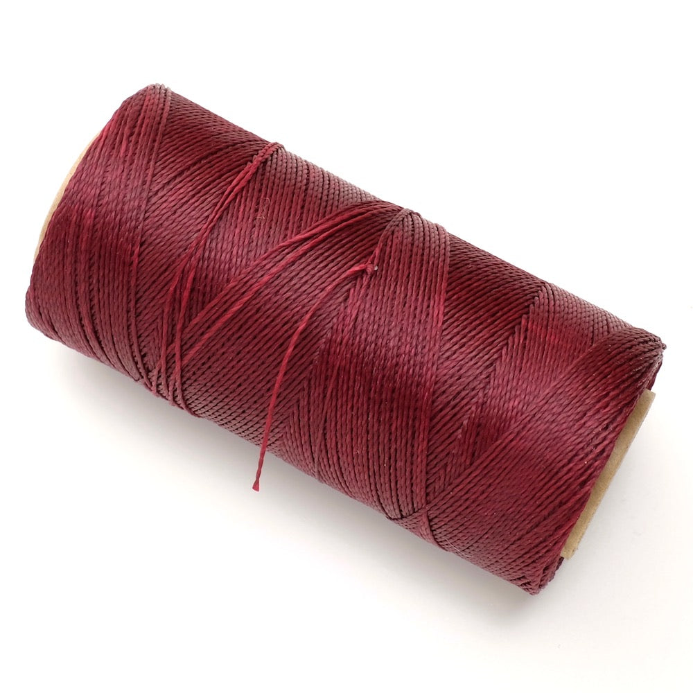 10 mètres de fil ciré Linhasita 0,5mm pour micro macramé - Bordeaux