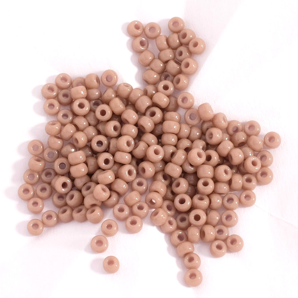 5 grammes de perles Miyuki Rocailles 8/0  N°455 beige foncé