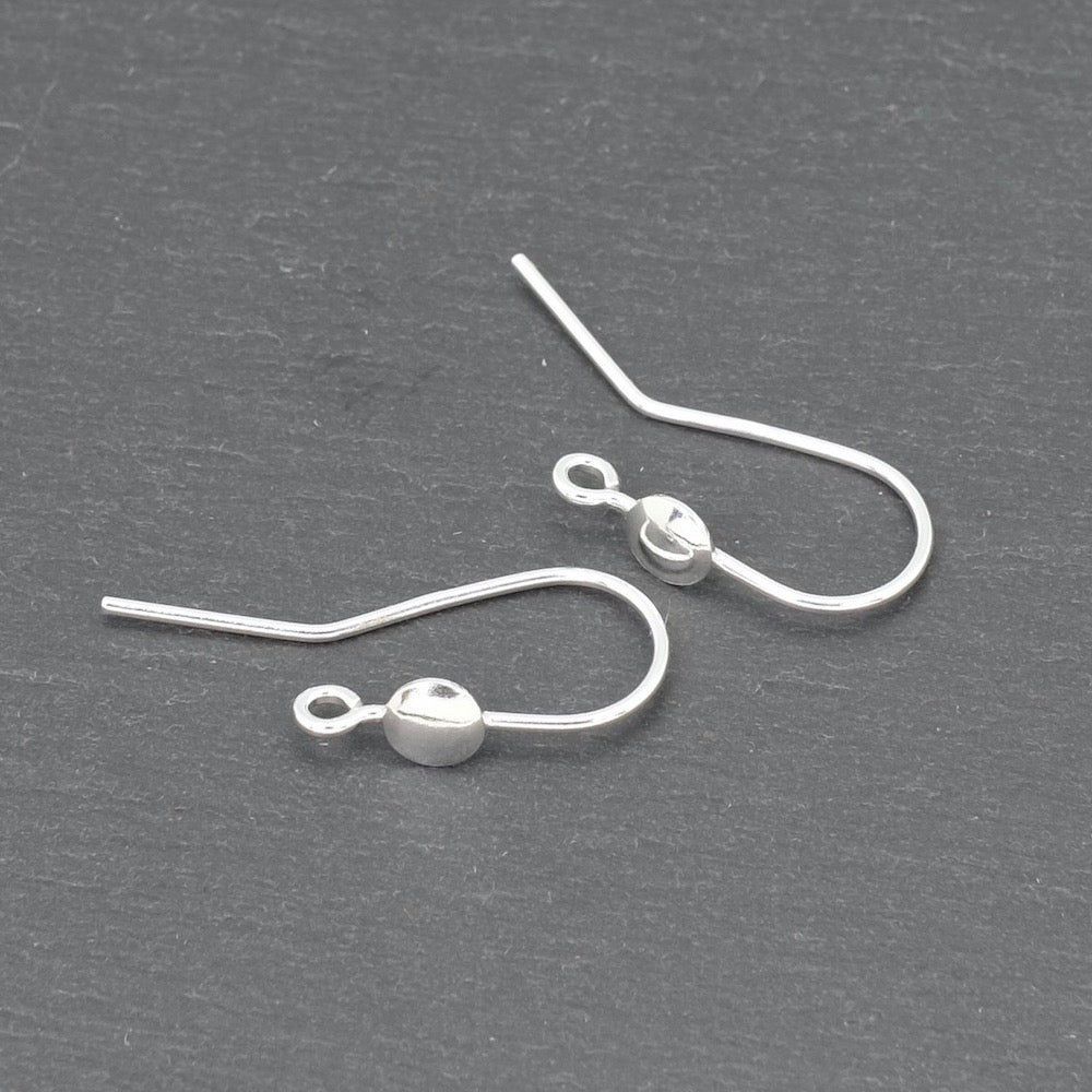 2 crochets Boucles d&#39;oreilles en argent massif 925