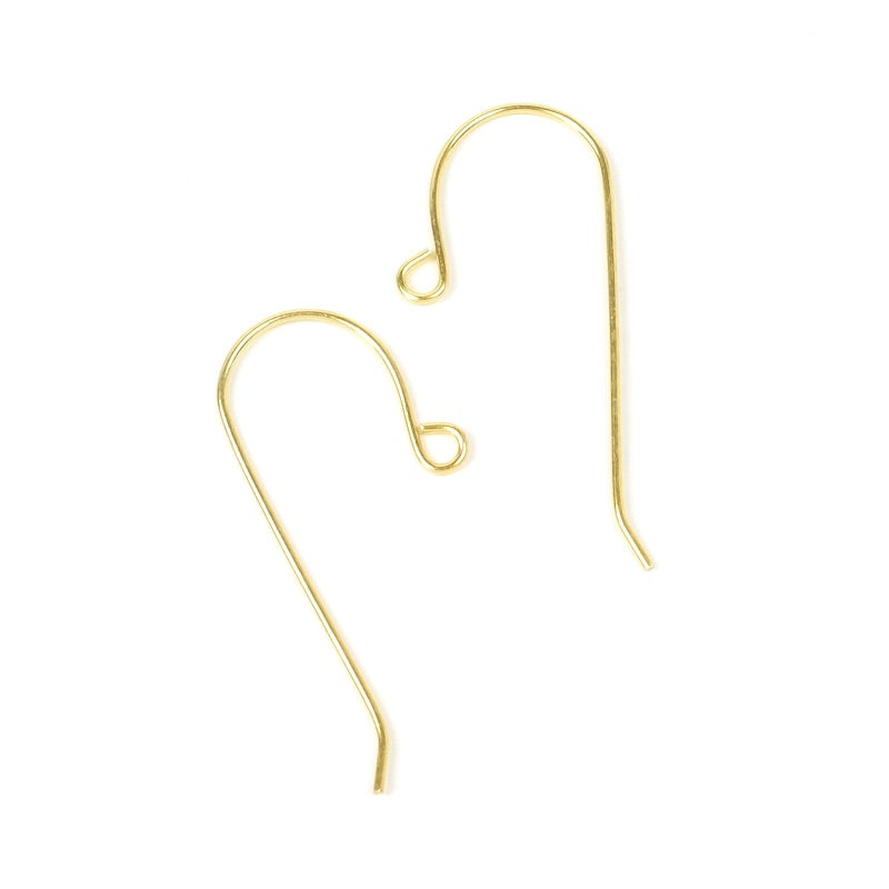 Crochets de Boucles d&#39;oreilles en laiton doré 24K, la paire