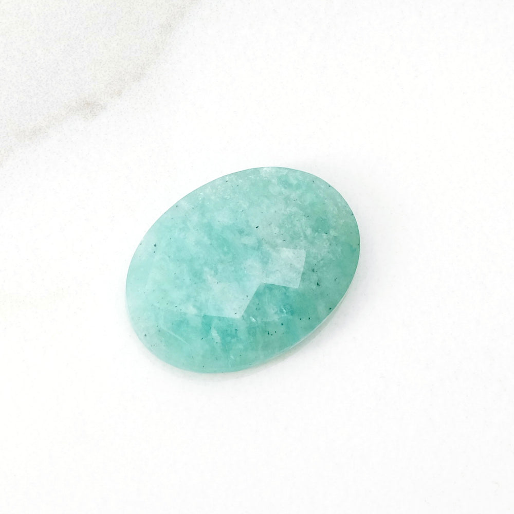 Pendentif Galet en  pierre naturelle 15 x 20mm Amazonite