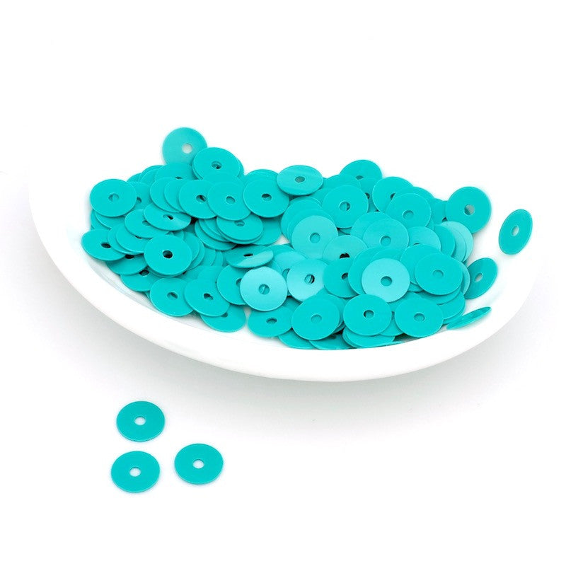 Lot de 8 grammes de sequins pastilles Heishi en acrylique Turquoise