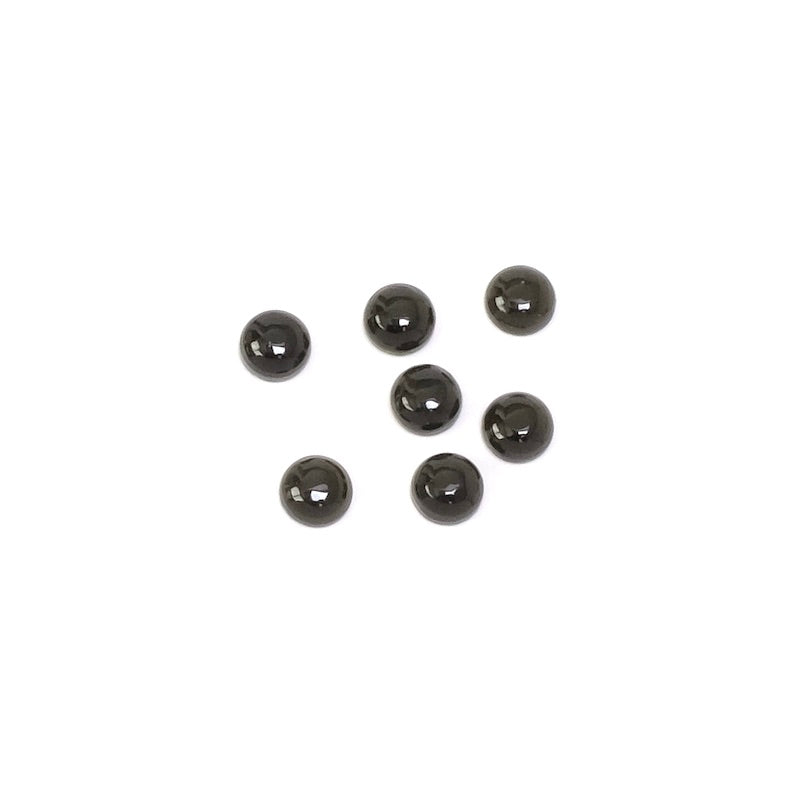 2 Cabochons pierre naturelle 4mm Obsidienne