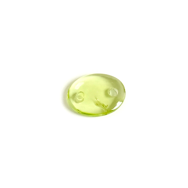 Connettore ovale 8x10mm in pietra Peridoto naturale