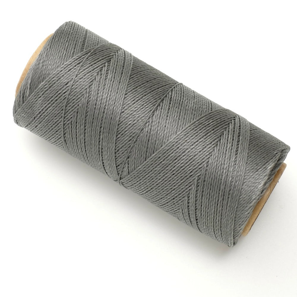 Bobine de fil ciré Linhasita 0,5mm pour micro macramé - Gris pierre