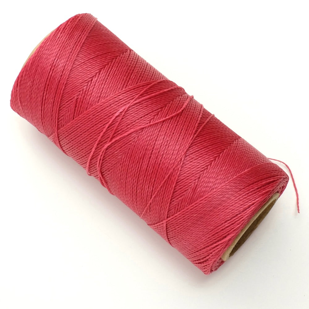 Bobine de fil ciré Linhasita 0,5mm pour micro macramé - Fuchsia